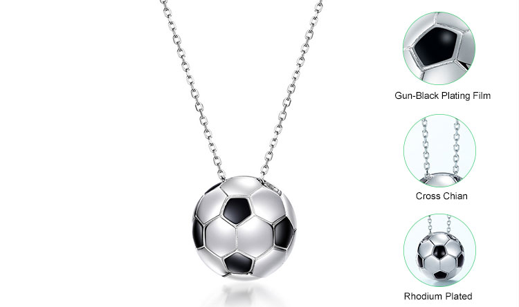 Buy Soccer Ball with Shoe Charm Pendant Necklace in Polished 925 Sterling  Silver, 18